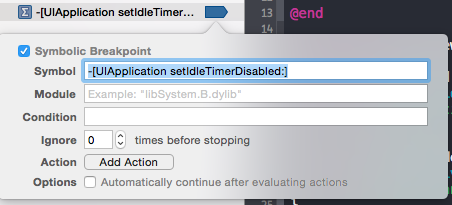 idleTimer breakpoint